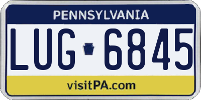 PA license plate LUG6845