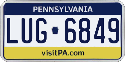 PA license plate LUG6849
