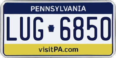 PA license plate LUG6850