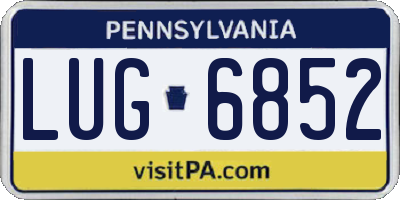 PA license plate LUG6852