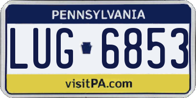 PA license plate LUG6853