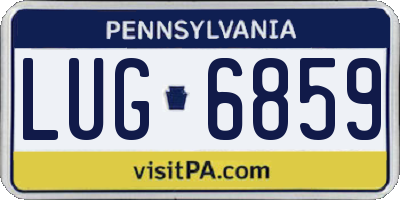 PA license plate LUG6859