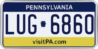 PA license plate LUG6860