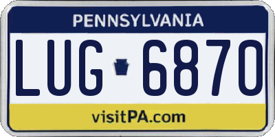PA license plate LUG6870