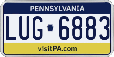 PA license plate LUG6883