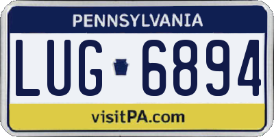 PA license plate LUG6894