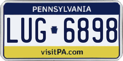 PA license plate LUG6898