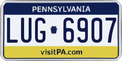 PA license plate LUG6907