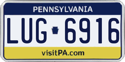PA license plate LUG6916