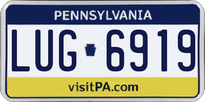 PA license plate LUG6919