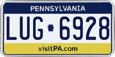 PA license plate LUG6928