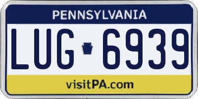 PA license plate LUG6939
