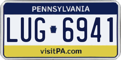 PA license plate LUG6941