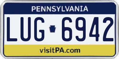 PA license plate LUG6942