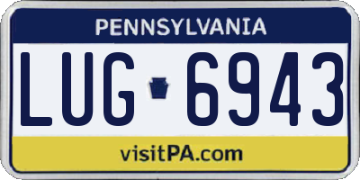 PA license plate LUG6943