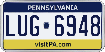 PA license plate LUG6948
