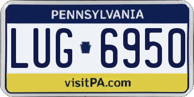 PA license plate LUG6950