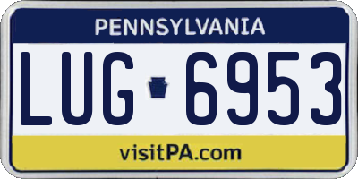 PA license plate LUG6953