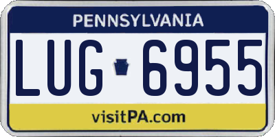 PA license plate LUG6955