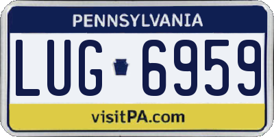 PA license plate LUG6959