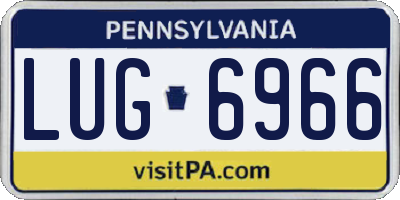 PA license plate LUG6966