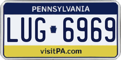PA license plate LUG6969