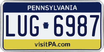 PA license plate LUG6987