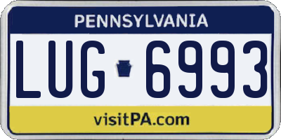 PA license plate LUG6993