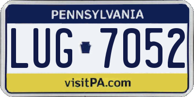 PA license plate LUG7052