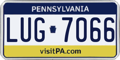 PA license plate LUG7066