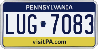 PA license plate LUG7083
