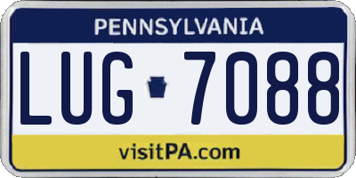 PA license plate LUG7088