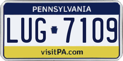 PA license plate LUG7109
