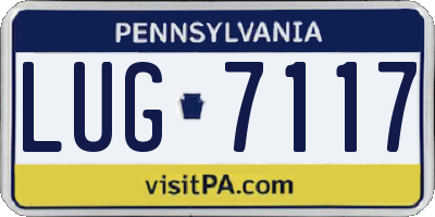 PA license plate LUG7117