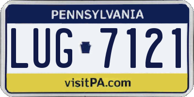 PA license plate LUG7121