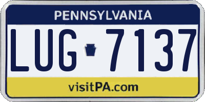 PA license plate LUG7137