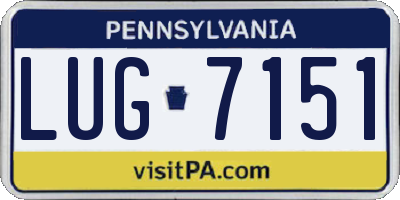 PA license plate LUG7151