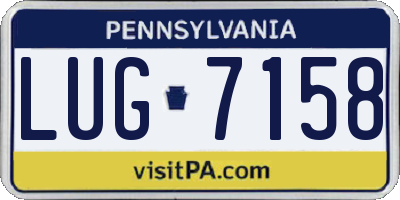 PA license plate LUG7158