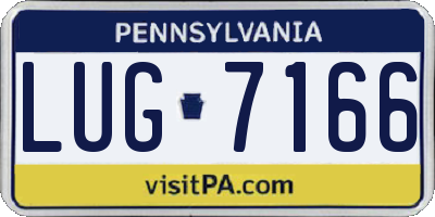 PA license plate LUG7166