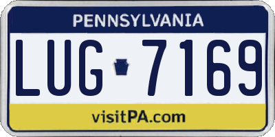 PA license plate LUG7169