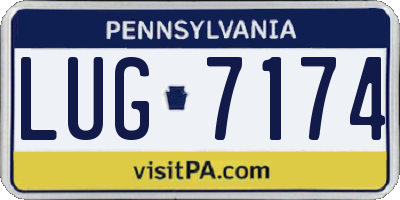 PA license plate LUG7174