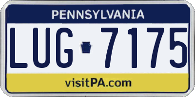 PA license plate LUG7175