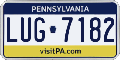 PA license plate LUG7182