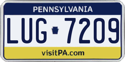 PA license plate LUG7209