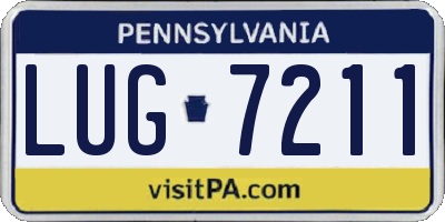 PA license plate LUG7211