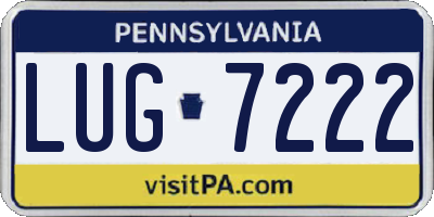 PA license plate LUG7222