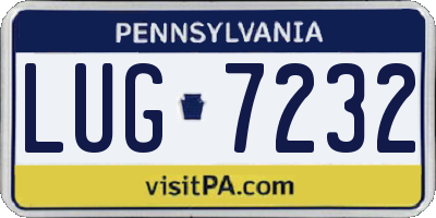 PA license plate LUG7232