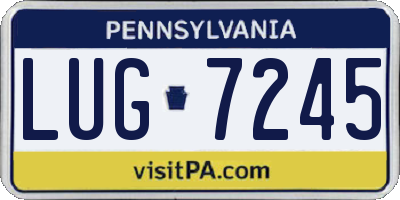 PA license plate LUG7245