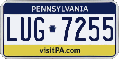 PA license plate LUG7255