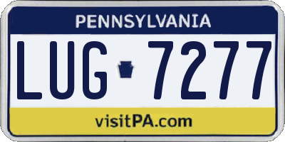 PA license plate LUG7277